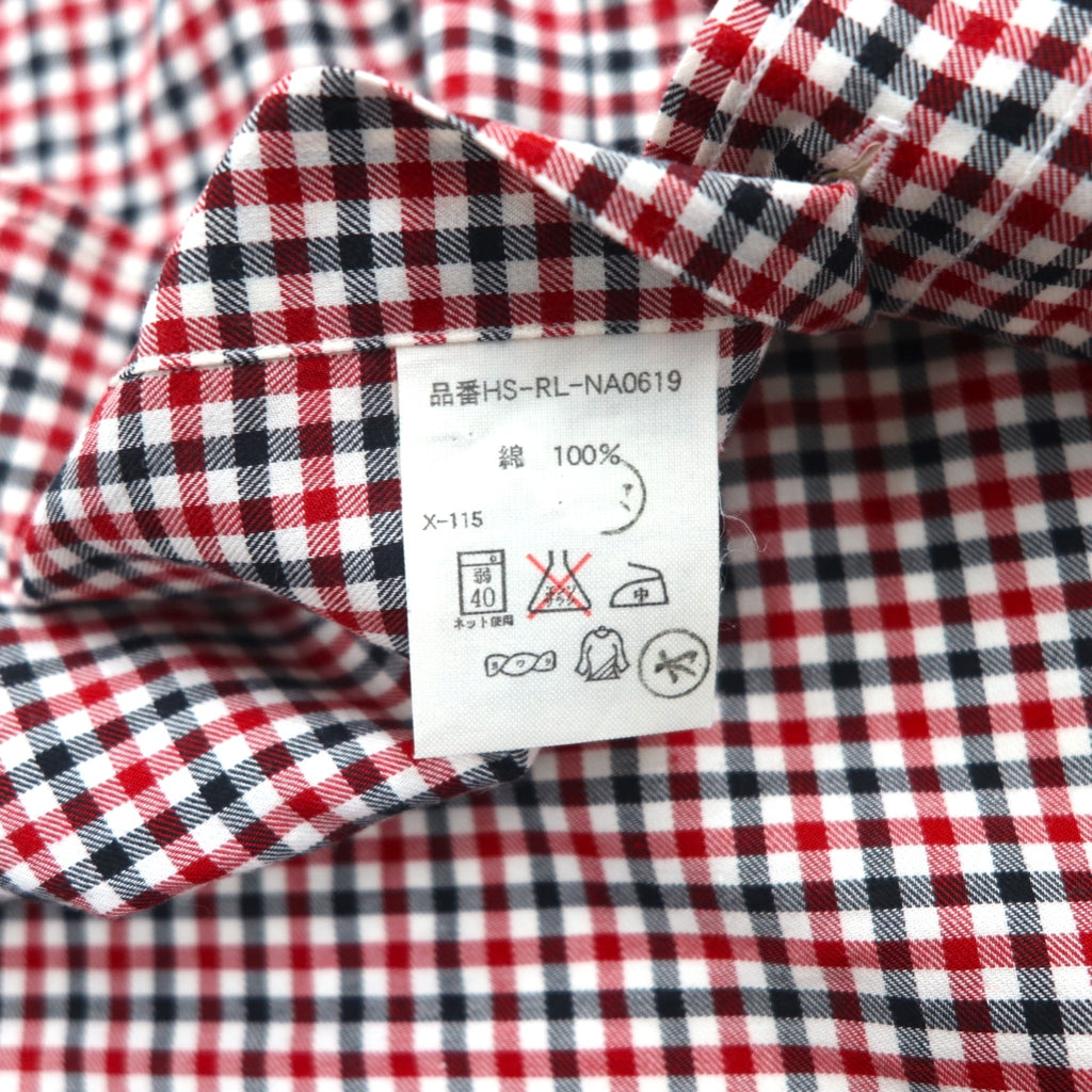 Ralph Lauren 90s Button-Down Shirt, Size L, Red, Blake, Gingham Check, Small Pony Embroidery