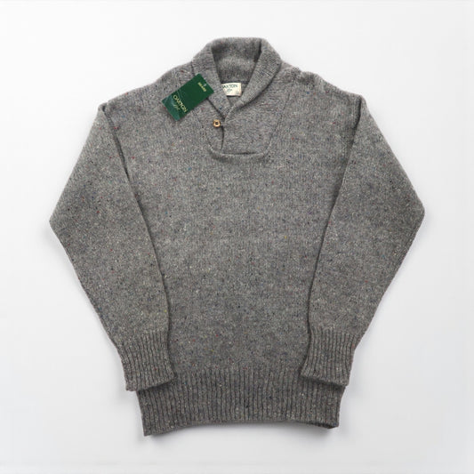 Sears 90年代 USA製 ショールカラー ニット セーター L グレー ウール 未使用品 デッドストック OAKTON