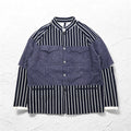 JUVENILE HALL ROLL CALL Shirt Jacket FREE Navy Stripe Made in Japan