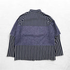 JUVENILE HALL ROLL CALL Shirt Jacket FREE Navy Stripe Made in Japan