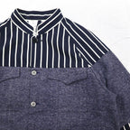 JUVENILE HALL ROLL CALL Shirt Jacket FREE Navy Stripe Made in Japan