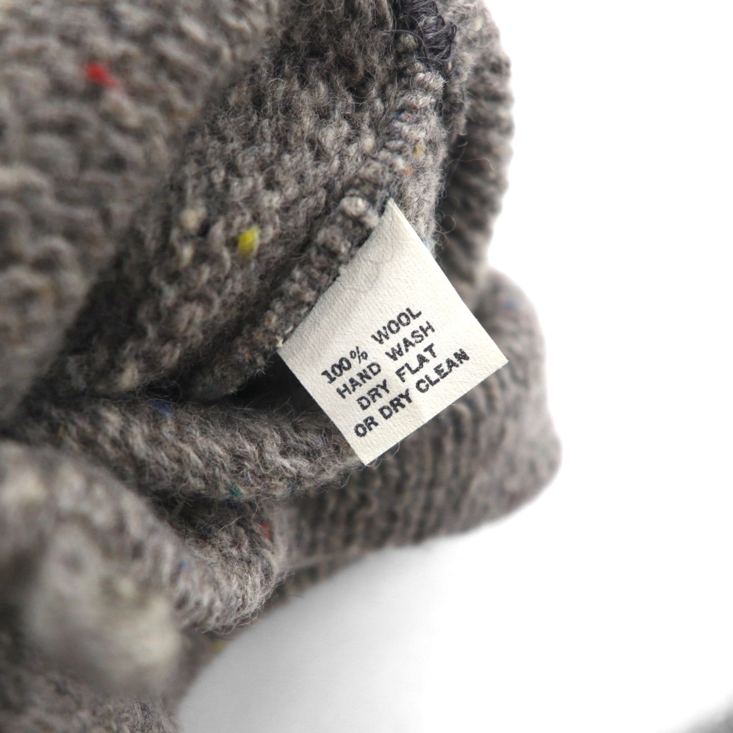 Sears 90s Made in USA Shawl Collar Knit Sweater, Size L, Gray Wool, Unused, Deadstock, Oakton