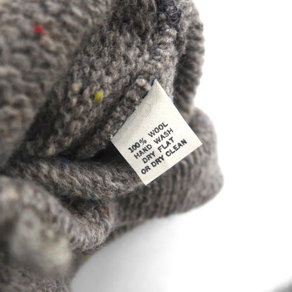 Sears 90s Made in USA Shawl Collar Knit Sweater, Size L, Gray Wool, Unused, Deadstock, Oakton