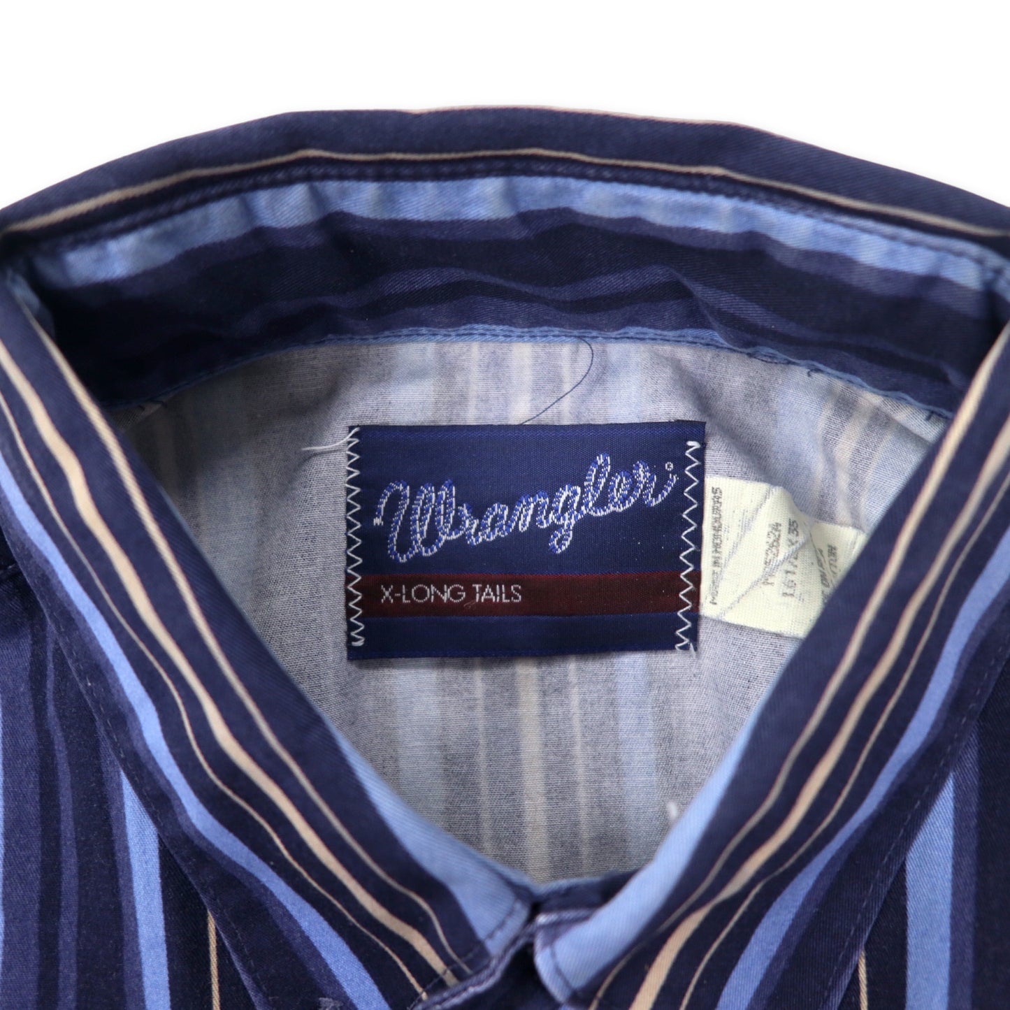 Wrangler 90年代 ボタンダウンシャツ XL ネイビー ストライプ コットン ビッグサイズ