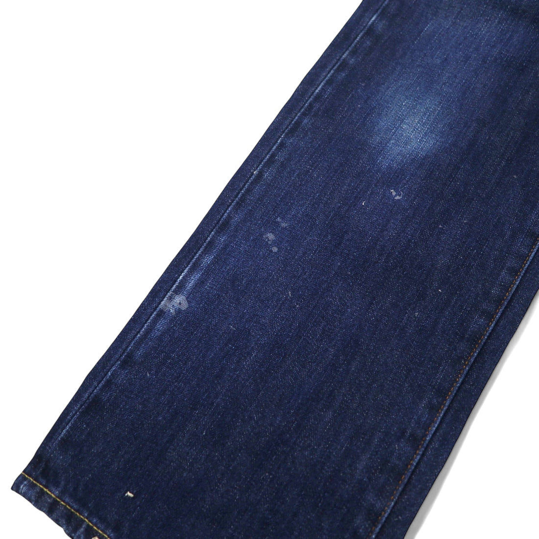 DENIM &amp; SUPPLY RALPH LAUREN Rigid Denim Pants Size 32 Blue Navy Straight Leather Patch Button Fly