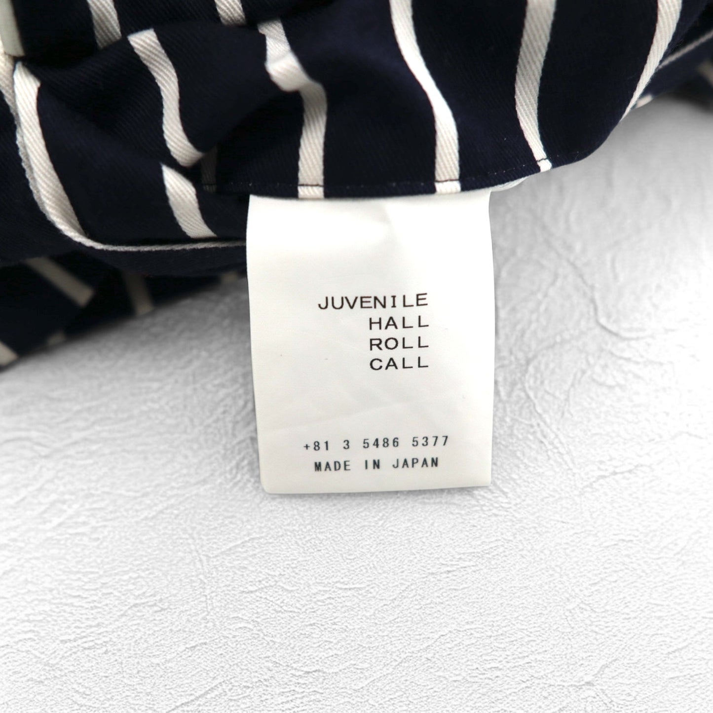 JUVENILE HALL ROLL CALL シャツ ジャケット FREE ネイビー ストライプ 日本製