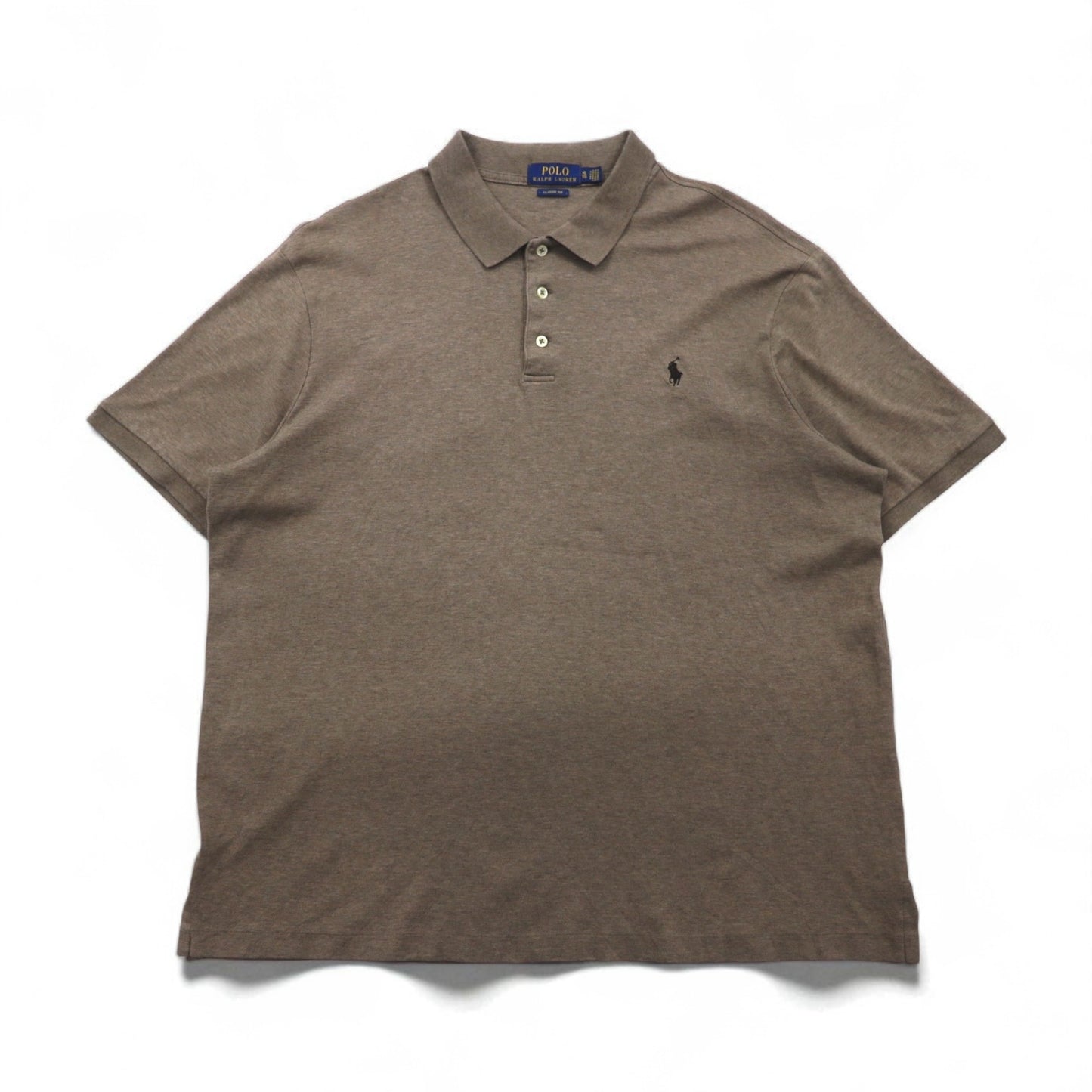 POLO RALPH LAUREN Classic Fit Polo Shirt, XL, Khaki, Small Pony Embroidery