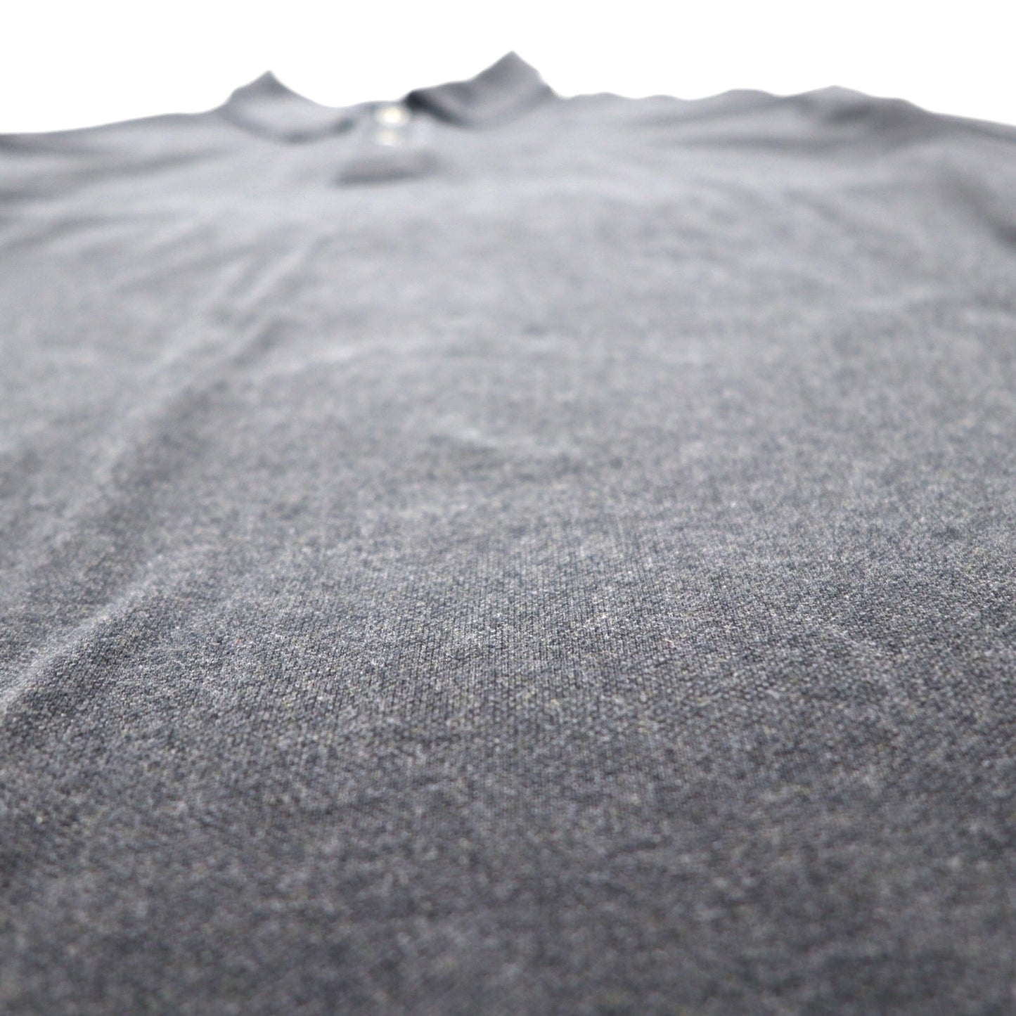 Polo Ralph Lauren 90s Oversized Long Sleeve Polo Shirt, Rugby Shirt, XL, Gray, Pique, Small Pony Embroidery