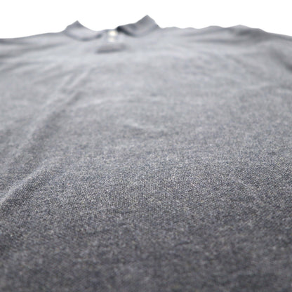 Polo Ralph Lauren 90s Oversized Long Sleeve Polo Shirt, Rugby Shirt, XL, Gray, Pique, Small Pony Embroidery