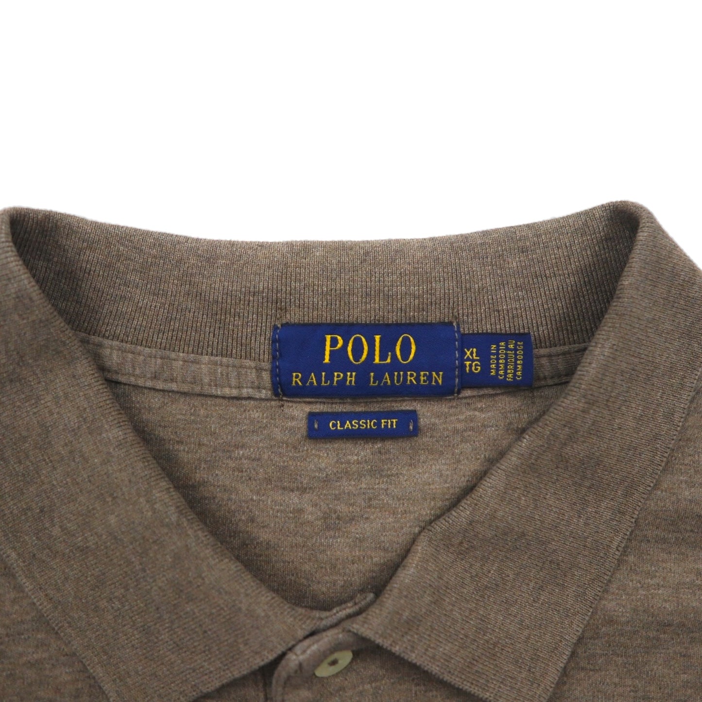 POLO RALPH LAUREN Classic Fit Polo Shirt, XL, Khaki, Small Pony Embroidery
