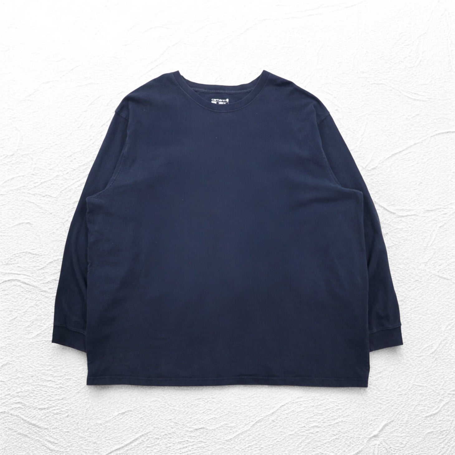 Carhartt Long Sleeve T-Shirt, 4XL, Navy, Sleeve Print, Logo, Big Size
