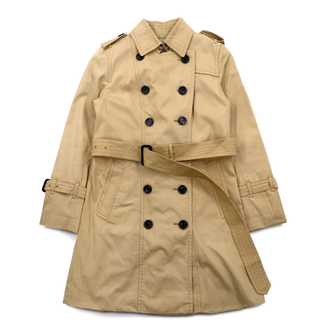 ESTNATION Double Breasted Trench Coat S Beige Detachable Liner Belt Included 61-109-01-0100023