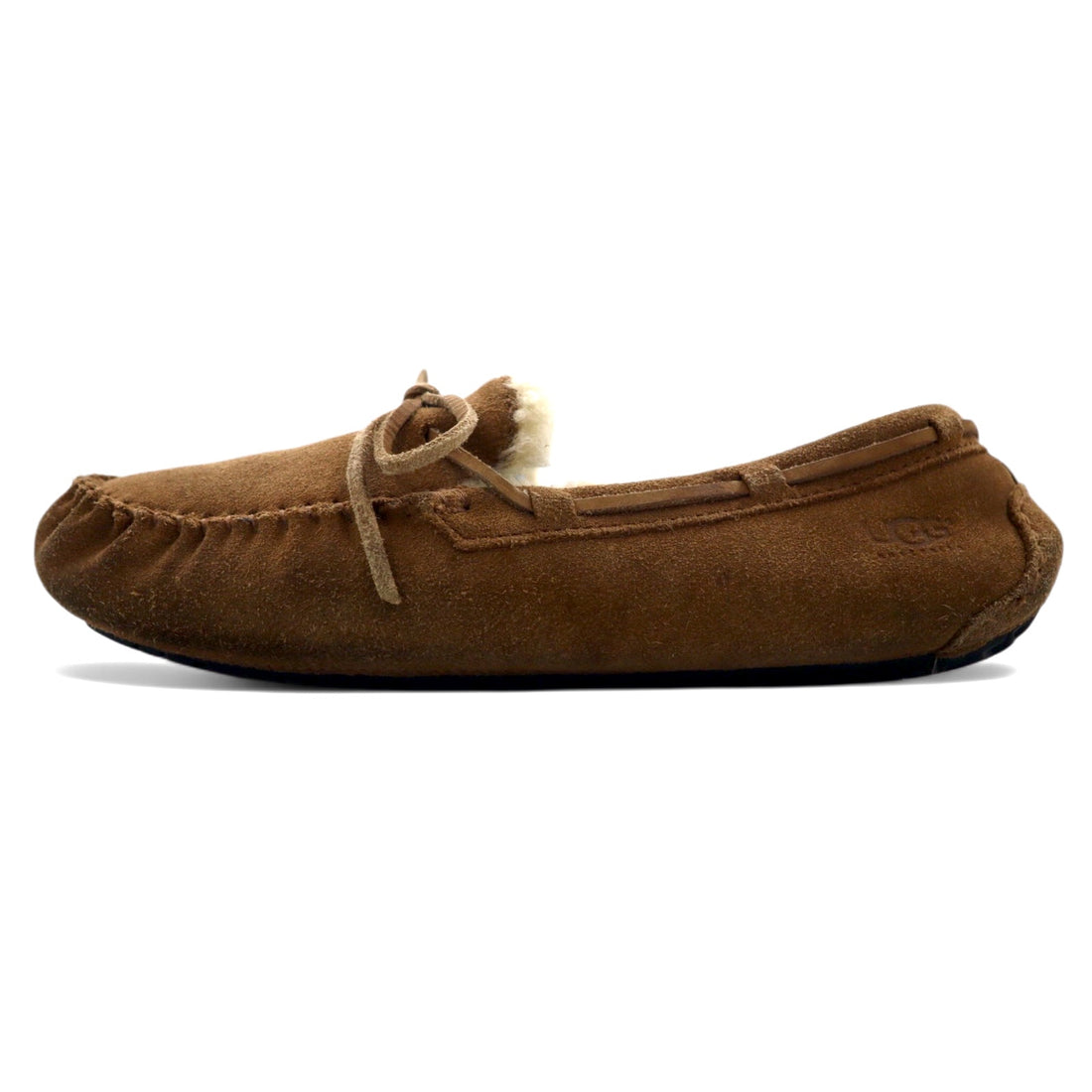 UGG OLSEN Moccasin Shoes 27cm Brown Suede Mouton 1003390