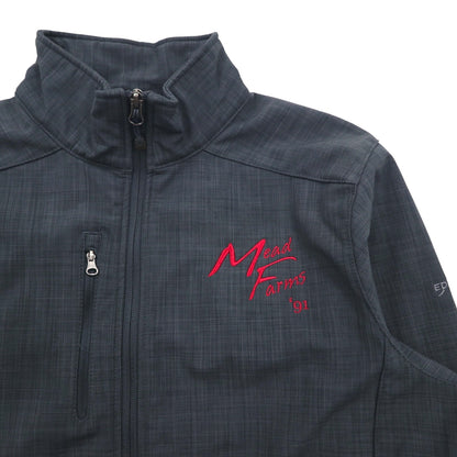 Eddie Bauer fleece-lined softshell jacket, size M, gray, American company, with embroidered accents