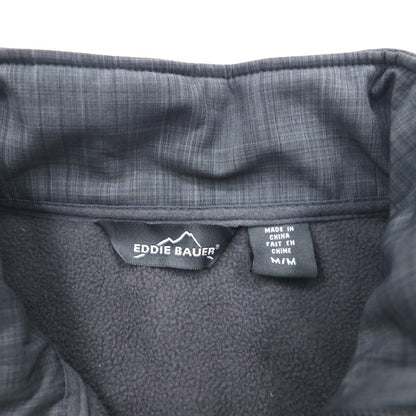 Eddie Bauer fleece-lined softshell jacket, size M, gray, American company, with embroidered accents