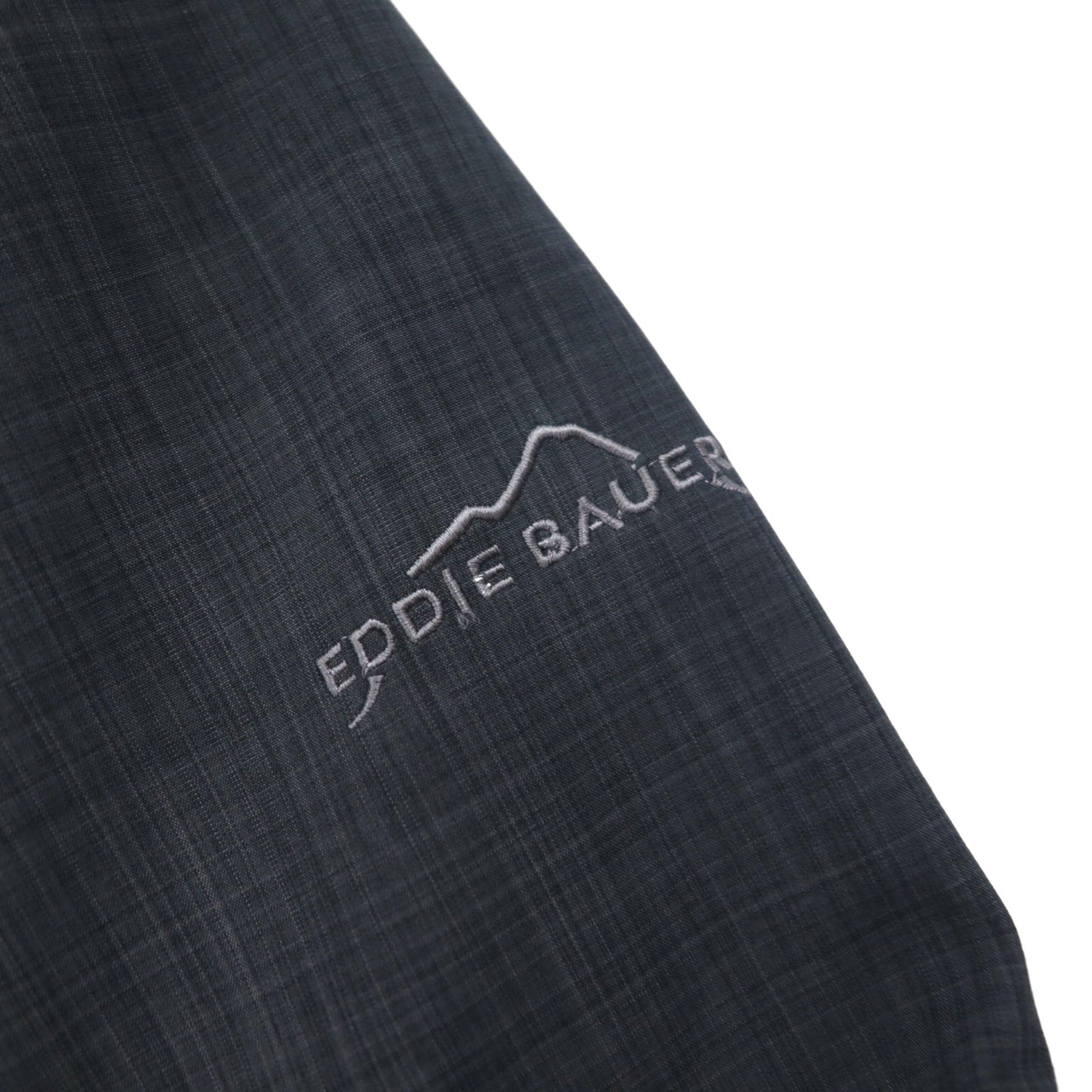 Eddie Bauer fleece-lined softshell jacket, size M, gray, American company, with embroidered accents