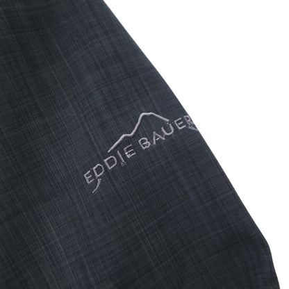 Eddie Bauer fleece-lined softshell jacket, size M, gray, American company, with embroidered accents