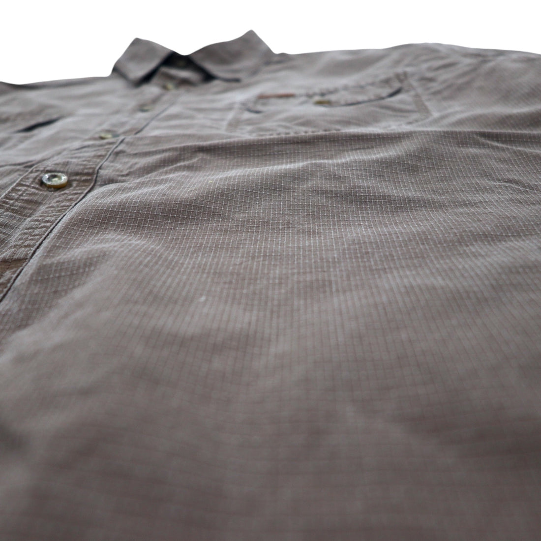 Carhartt 00s Ripstop Work Shirt, XL, Brown, Cotton, S143MCH