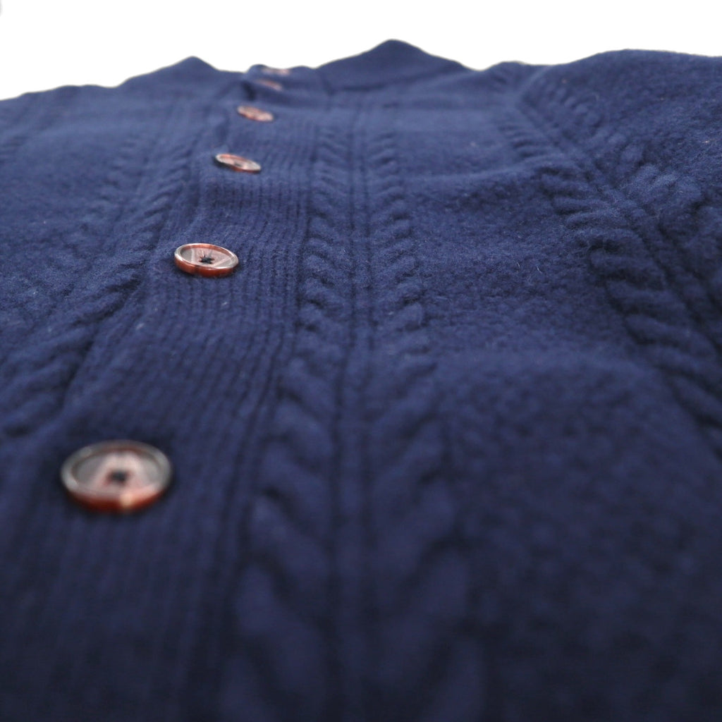 Vintage Fisherman Cardigan フィッシャーマン アランニット カーディガン L ウール Jos A Bank エルボーパッチ