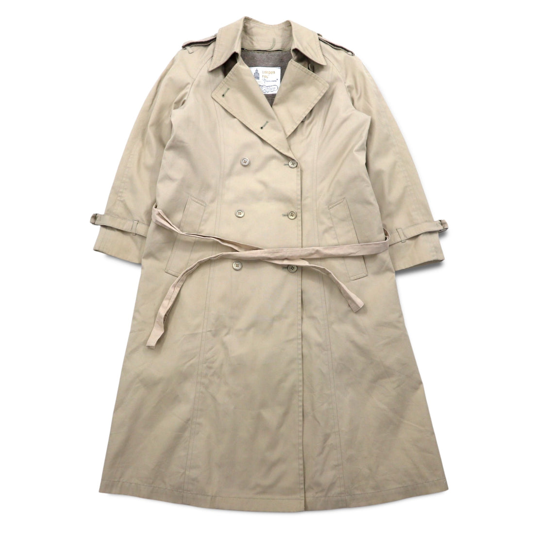 LONDON FOG 90年代 MAINCOATS ダブルブレスト トレンチコート L ベージュ ボアライナー着脱式 ベルト付き