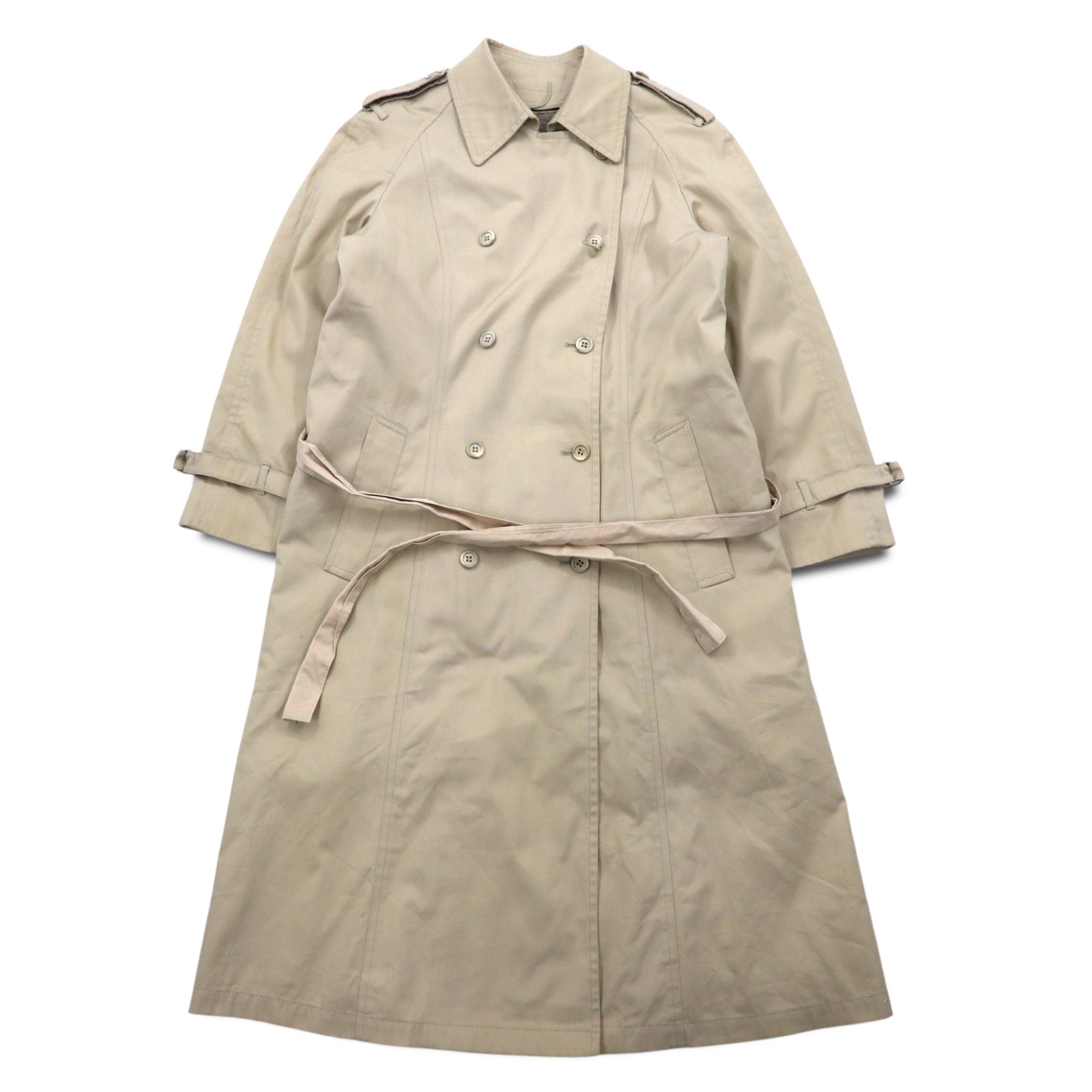 LONDON FOG 90s MAINCOATS double-breasted trench coat, L, beige, detachable fleece liner, belt included