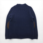 Vintage Fisherman Cardigan フィッシャーマン アランニット カーディガン L ウール Jos A Bank エルボーパッチ