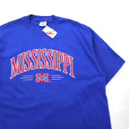 90年代 USA製 SOF TEE シングルステッチ ヴィンテージ Tシャツ 2XL ブルー コットン MISSISSIPPI アーチロゴ TEE JAYS