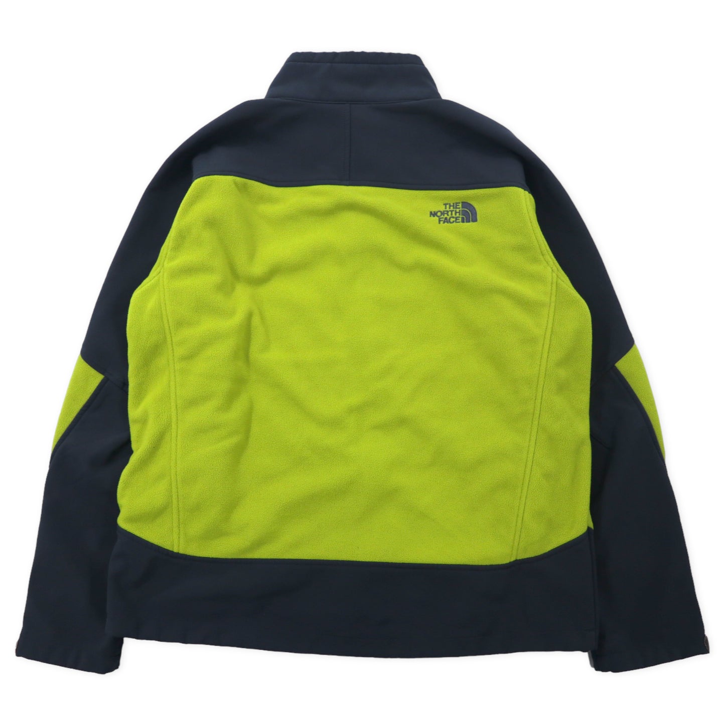 THE NORTH FACE WINDSTOPPER Fleece Jacket L Green Gray Polyester Logo Embroidery WINDSTOPPER