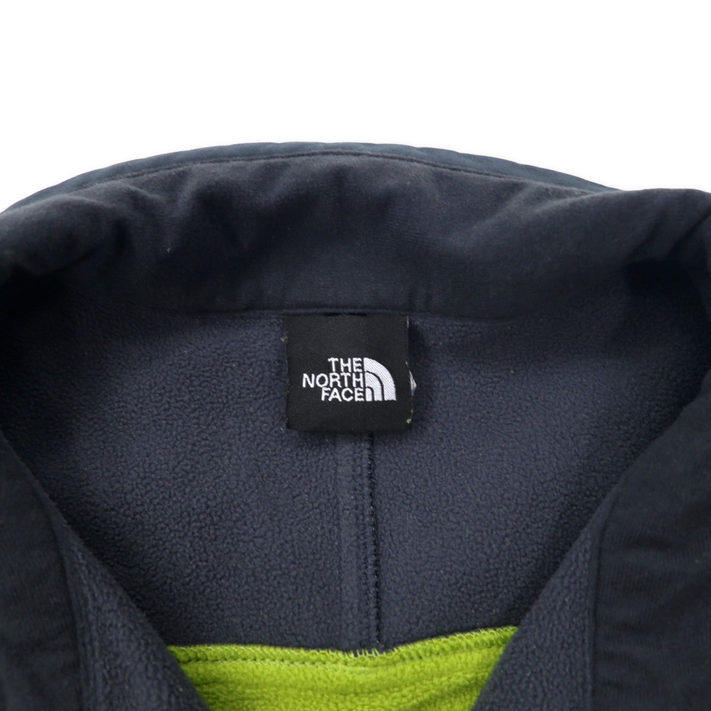 THE NORTH FACE ウインドストッパー フリースジャケット L グリーン グレー ポリエステル ロゴ刺繍 WINDSTOPPER