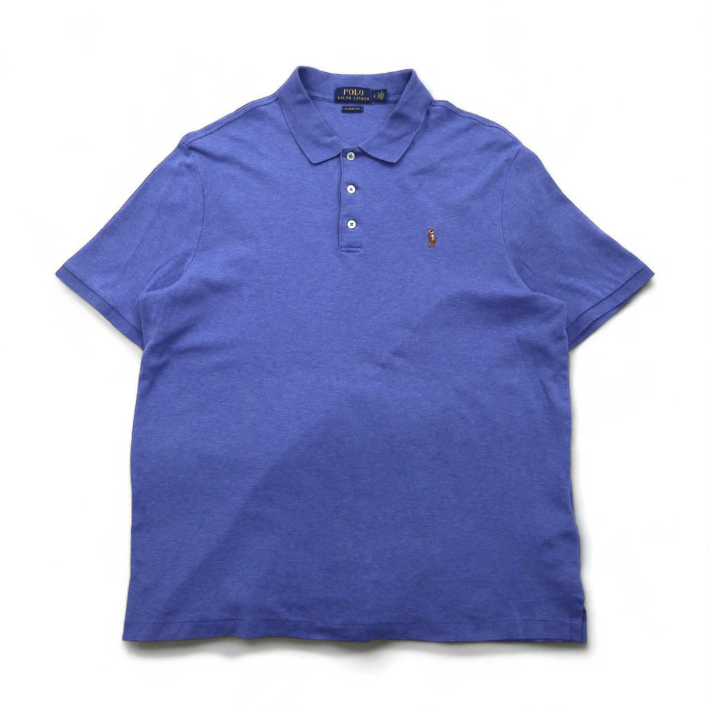 POLO RALPH LAUREN Classic Fit Polo Shirt, Size L, Blue, Small Pony Embroidery