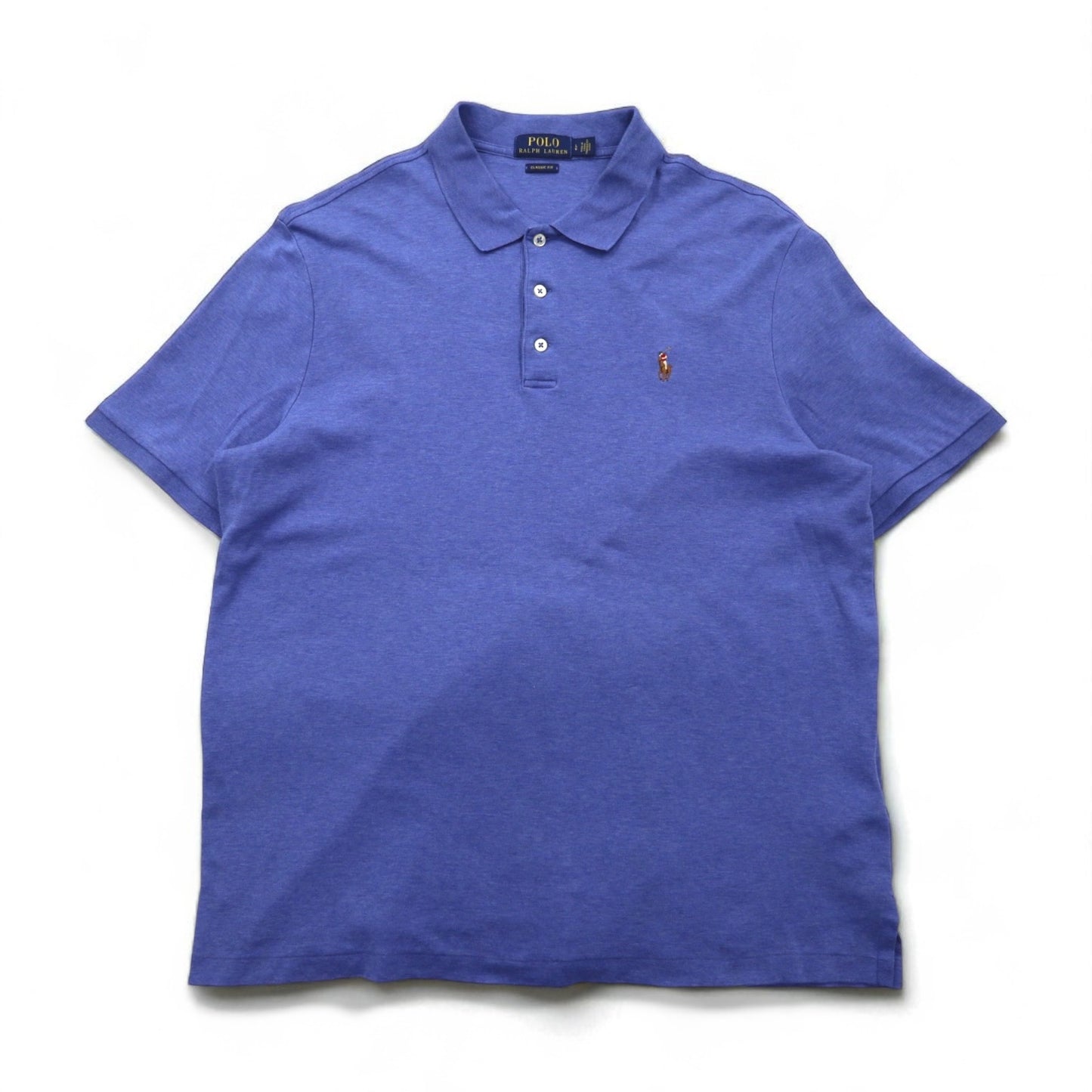 POLO RALPH LAUREN クラシックフィット ポロシャツ L CLASSIC FIT ブルー スモールポニー刺繍