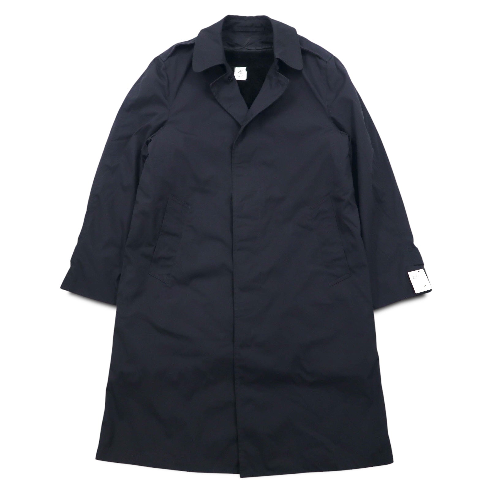 US NAVY 米軍 80年代 オールウェザーコート ステンカラーコート L ブラック 防水 ライナー着脱式 ミリタリー 8405-01-220-2547 CENTRE MFG.
