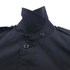 US NAVY 米軍 80年代 オールウェザーコート ステンカラーコート L ブラック 防水 ライナー着脱式 ミリタリー 8405-01-220-2547 CENTRE MFG.