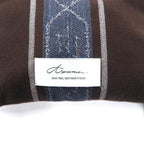 Azuma TALLIT STRIPE UTILITY SACK Sacoche Bag Brown Wool Jacquard Lace Up TALLIT STRIPE UTILITY SACK 20AH-AC-05 Handled by HAZE Made in Japan