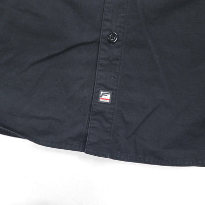 FUBU 2000s Ripstop Field Shirt, Size M, Black, Double Pocket Utility Shirt