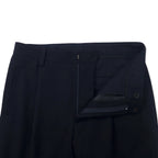 Kemit ウールタックパンツ テーパード スラックス 48 ネイビー ウール ギャバジン 0301-0209 日本製