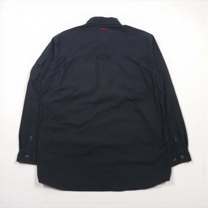 FUBU 2000s Ripstop Field Shirt, Size M, Black, Double Pocket Utility Shirt