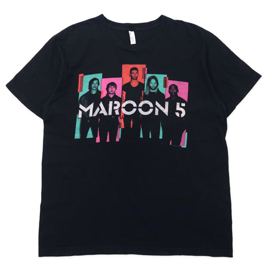 日本然リトテ-古着オンライン-USA製 MAROON5 マルーン5 バンドTシャツ XL ブラック コットン American Apparel ビッグサイズ-