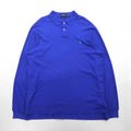 Polo Ralph Lauren Oversized Long Sleeve Polo Rugby Shirt, Blue, Custom Fit, Small Pony Embroidery