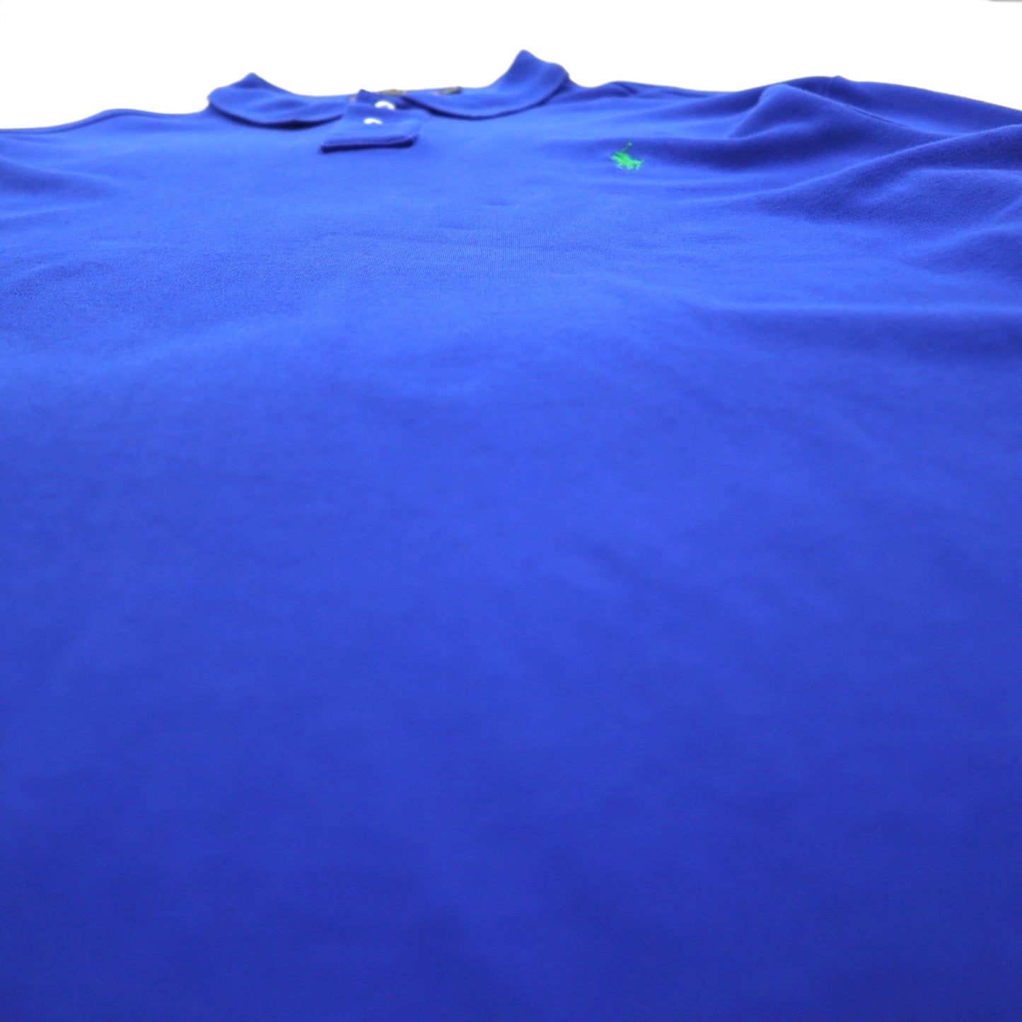 Polo Ralph Lauren Oversized Long Sleeve Polo Rugby Shirt, Blue, Custom Fit, Small Pony Embroidery