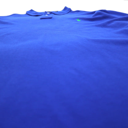 Polo Ralph Lauren Oversized Long Sleeve Polo Rugby Shirt, Blue, Custom Fit, Small Pony Embroidery