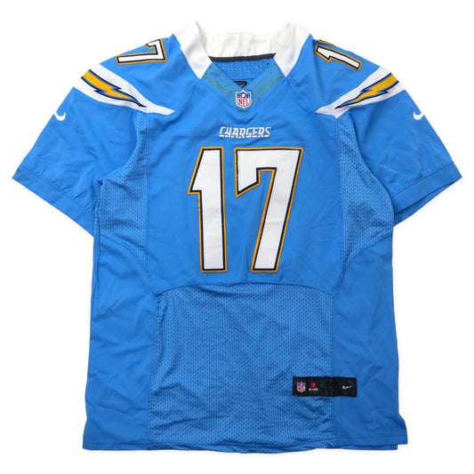 日本然リトテ-古着オンライン-NIKE NFL ゲームシャツ 48 ブルー ポリエステル CHARGERS ナンバリング RIVERS ビッグサイズ-Nike NFL Game Shirt 48 Blue Polyester Chargers Numbering RIVERS Big Size