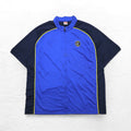 NIKE 90s TEAM TAG Short Sleeve Basketball Jersey Track Jacket 2XL Blue Swoosh