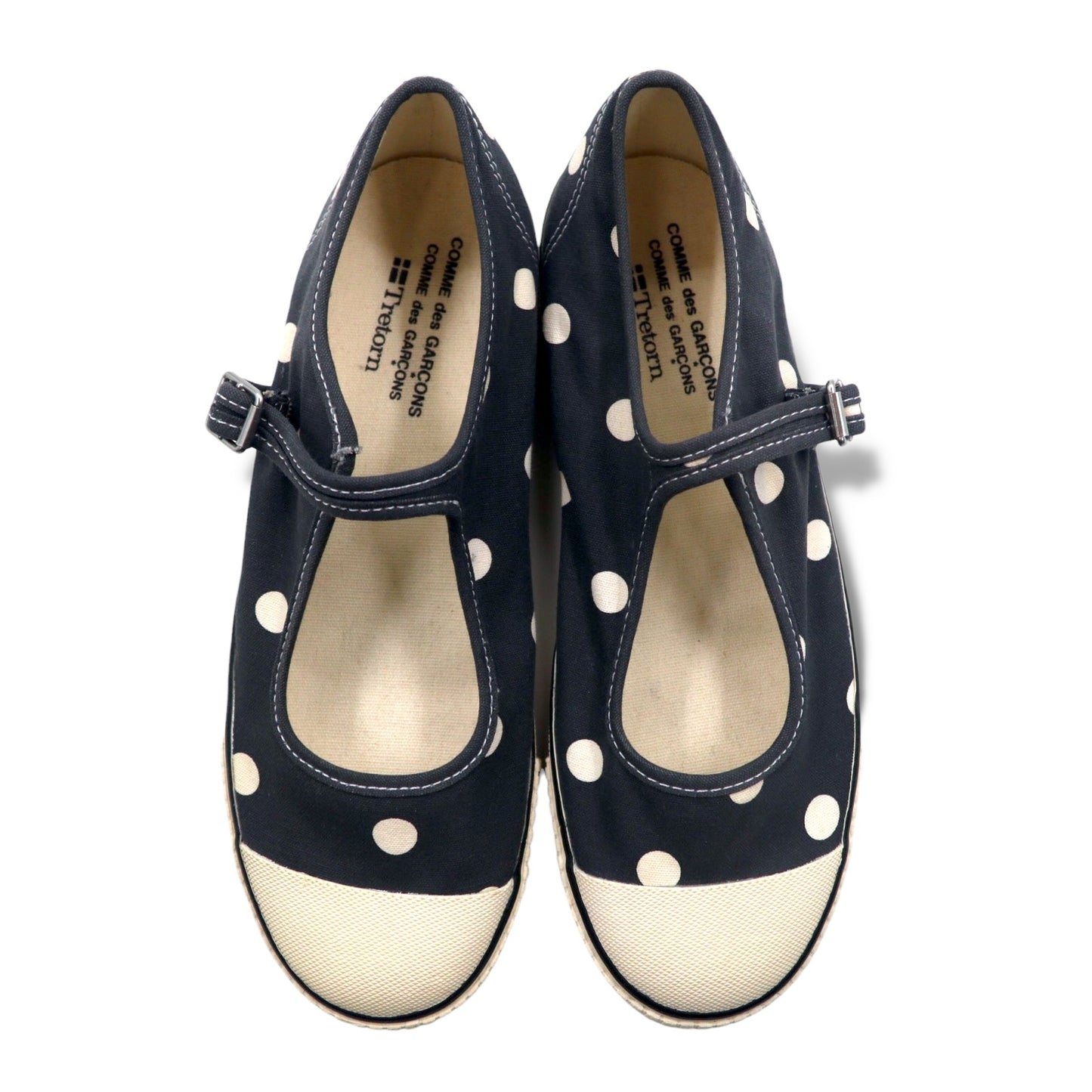 COMME des GARCONS COMME des GARGONS × Tretorn コムコム バレエシューズ スニーカー 25.5cm グレー 水玉 ドット 471928