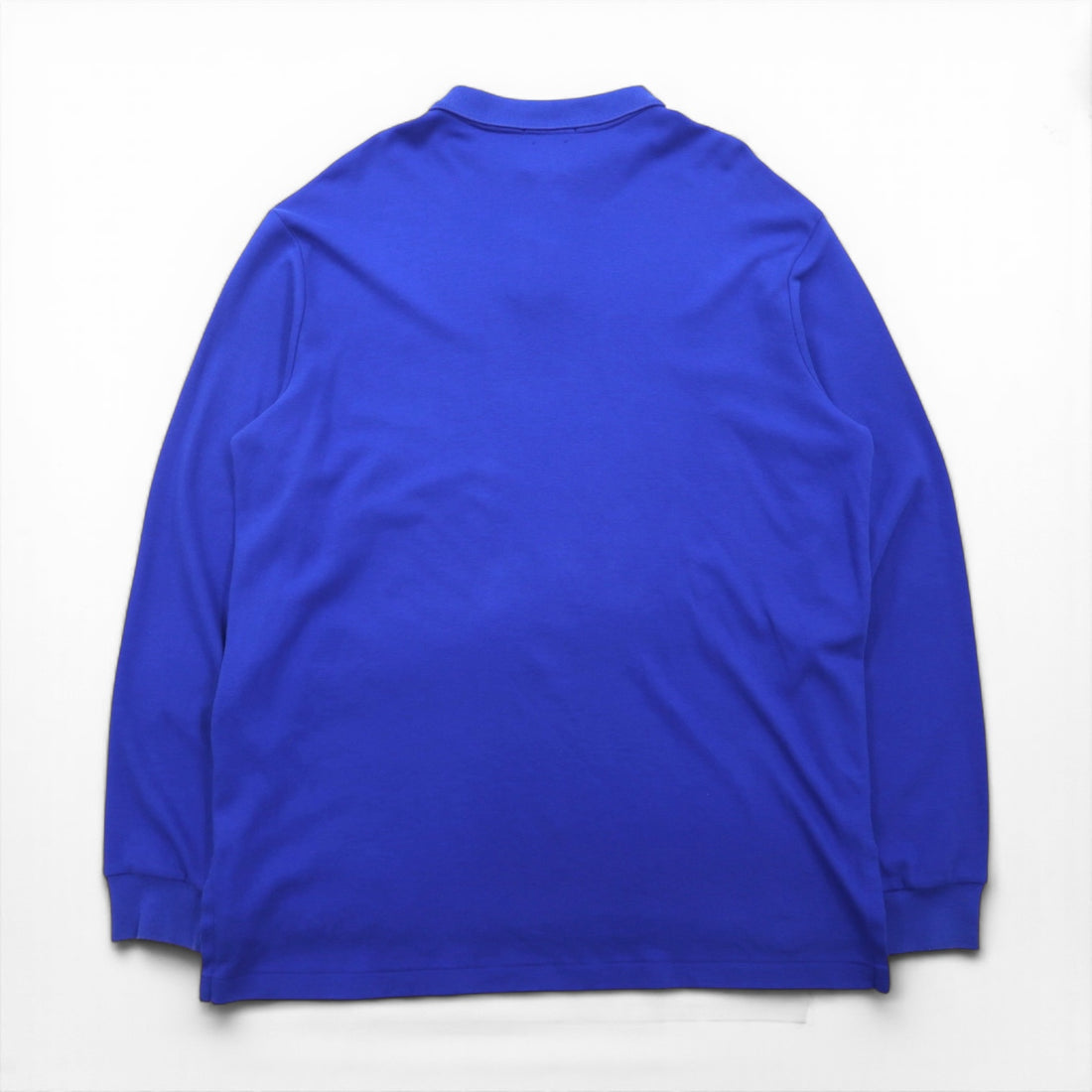 Polo Ralph Lauren Oversized Long Sleeve Polo Rugby Shirt, Blue, Custom Fit, Small Pony Embroidery