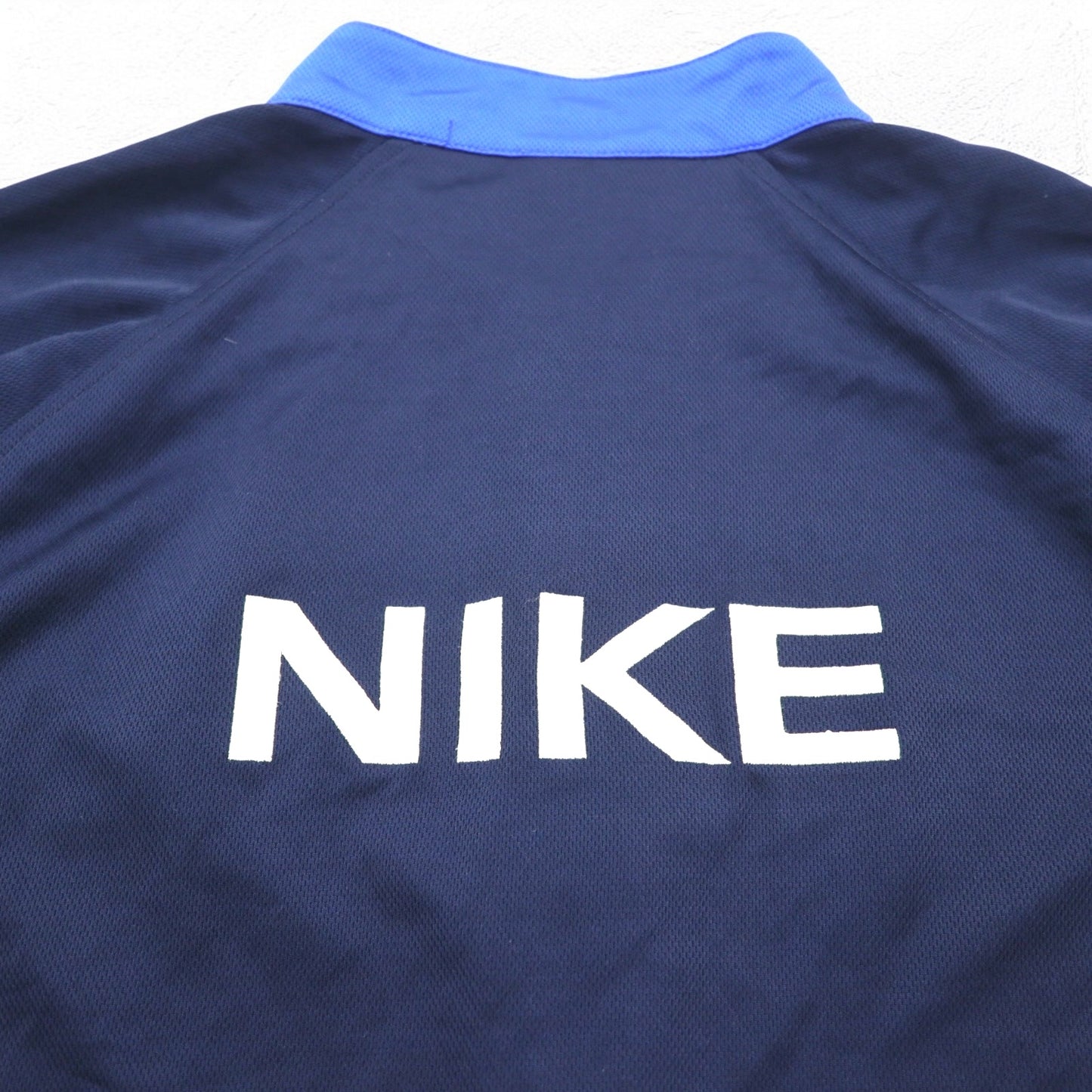 NIKE 90s TEAM TAG Short Sleeve Basketball Jersey Track Jacket 2XL Blue Swoosh