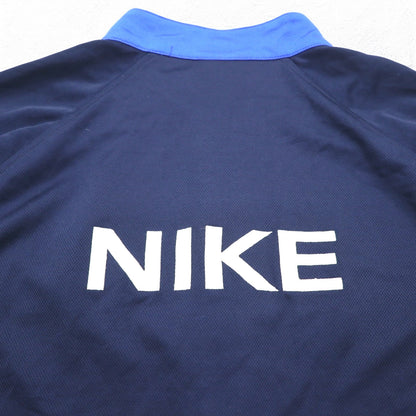 NIKE 90s TEAM TAG Short Sleeve Basketball Jersey Track Jacket 2XL Blue Swoosh