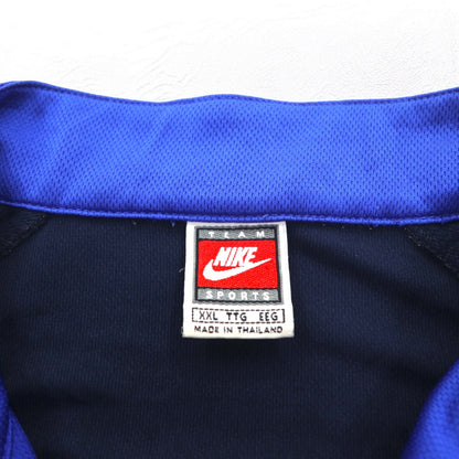 NIKE 90s TEAM TAG Short Sleeve Basketball Jersey Track Jacket 2XL Blue Swoosh