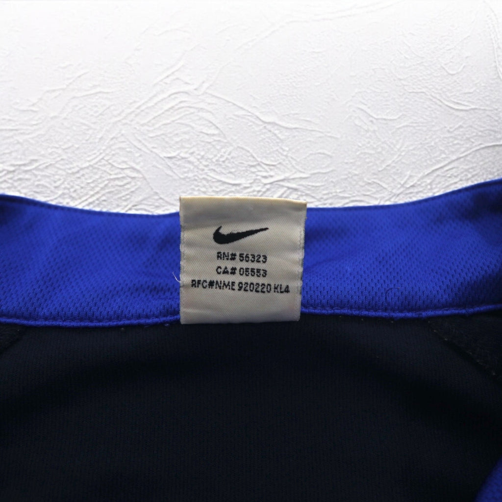 NIKE 90s TEAM TAG Short Sleeve Basketball Jersey Track Jacket 2XL Blue Swoosh