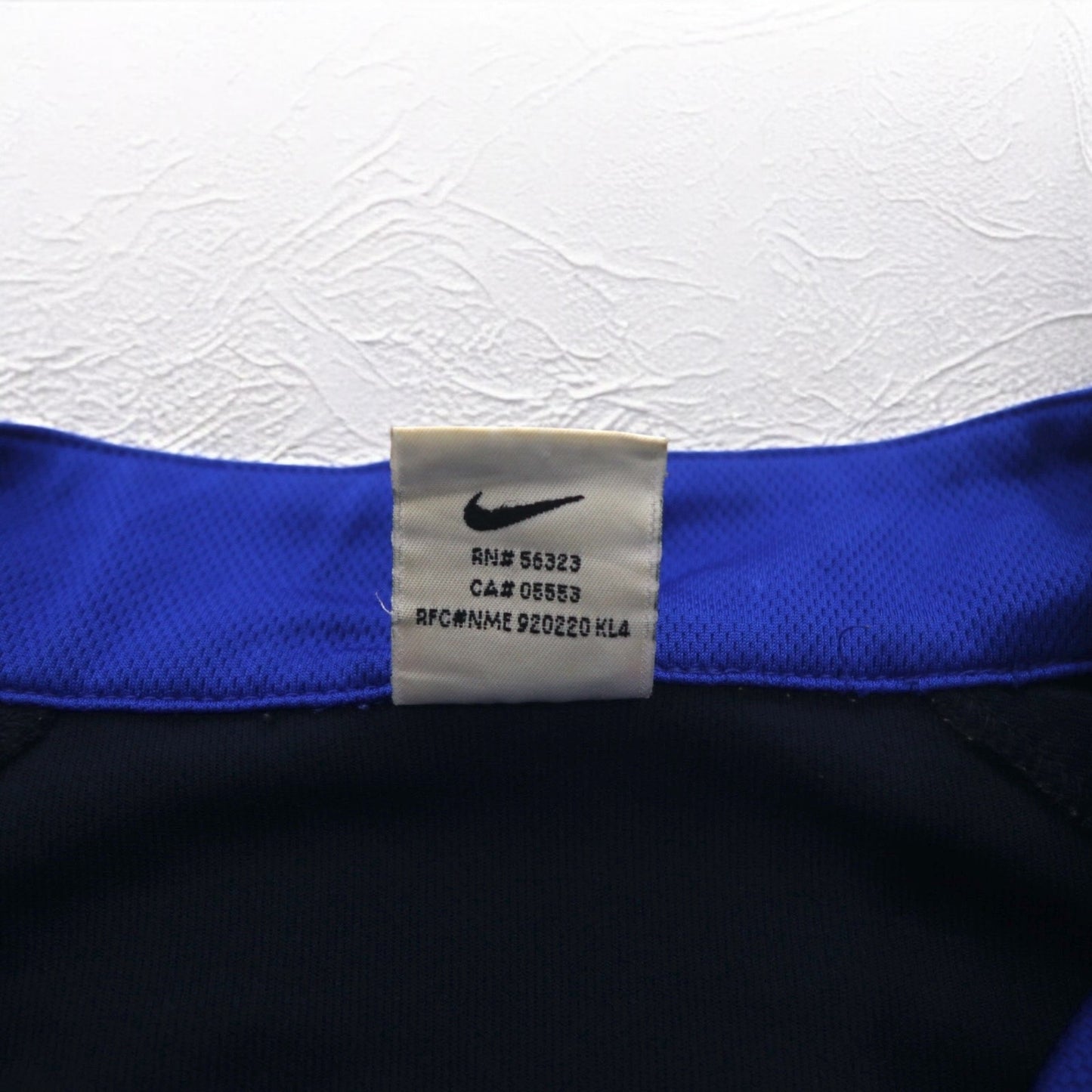 NIKE 90s TEAM TAG Short Sleeve Basketball Jersey Track Jacket 2XL Blue Swoosh